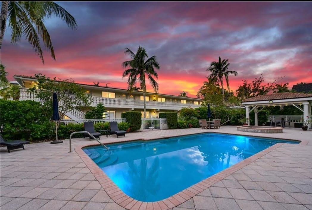 A nice private poolside oasis awaits
